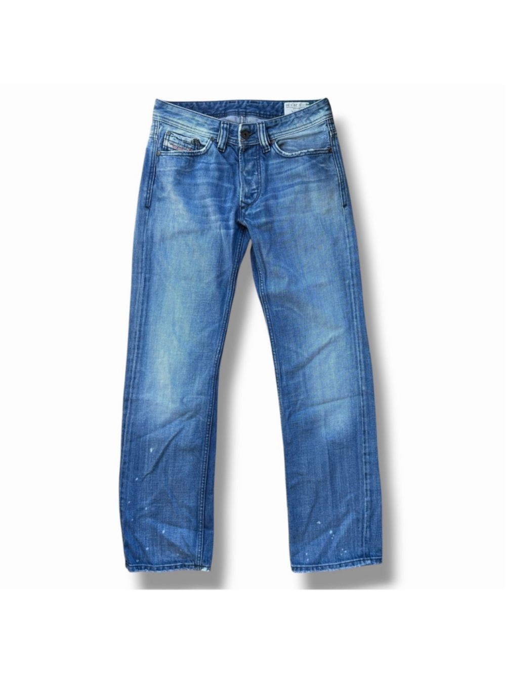 Diesel Y2K Viker Straight Leg Distressed Mens Jeans 29x30 Low Rise 0071G Italy